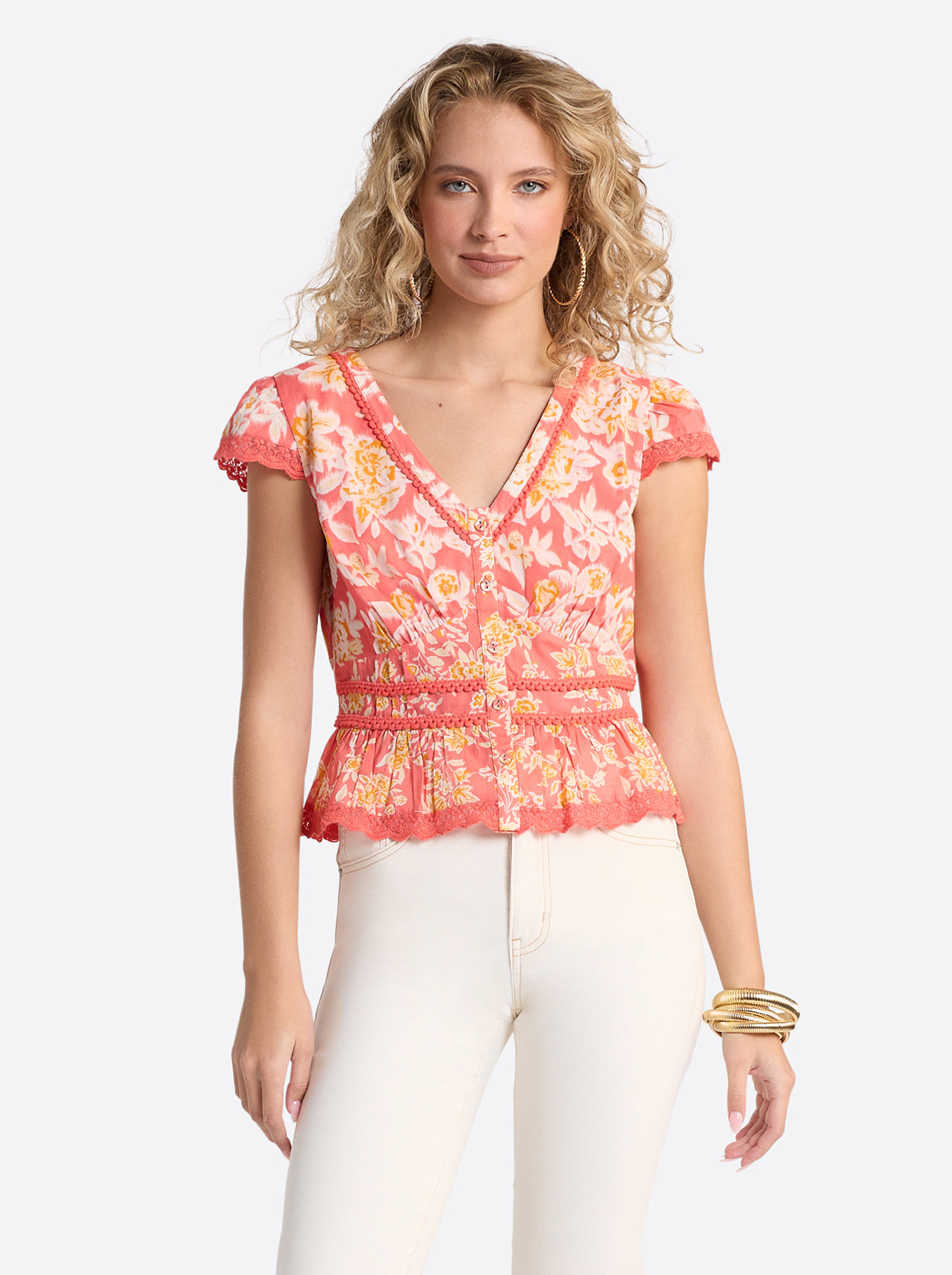 Alessia Blouse in Dubarry Prairie Clusters | Jessica Simpson Women