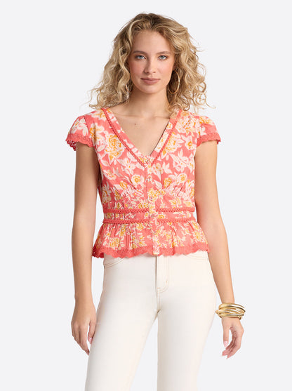 Alessia Blouse in Dubarry Prairie Clusters | Jessica Simpson Women