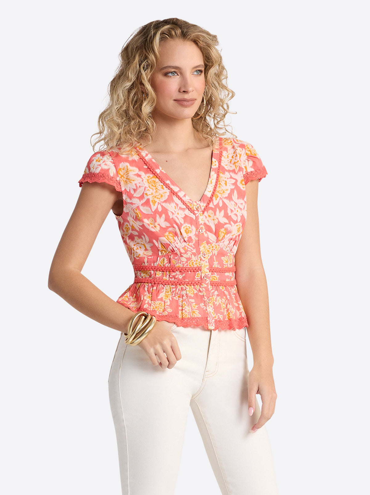 Alessia Blouse in Dubarry Prairie Clusters | Jessica Simpson Women