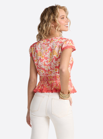 Alessia Blouse in Dubarry Prairie Clusters | Jessica Simpson Women