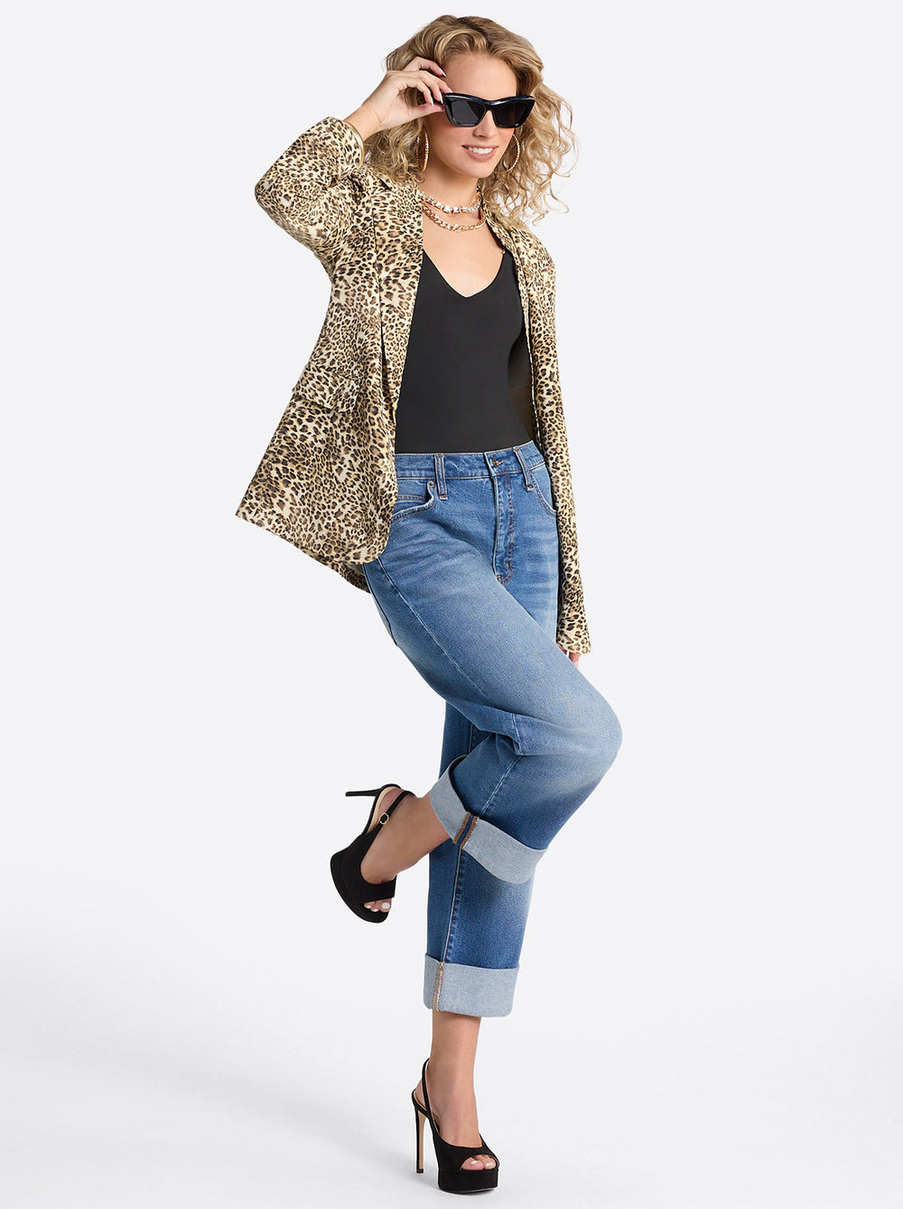 Valentine Wide Leg Boyfriend Jeans in High Road | Jessica Simpson Women