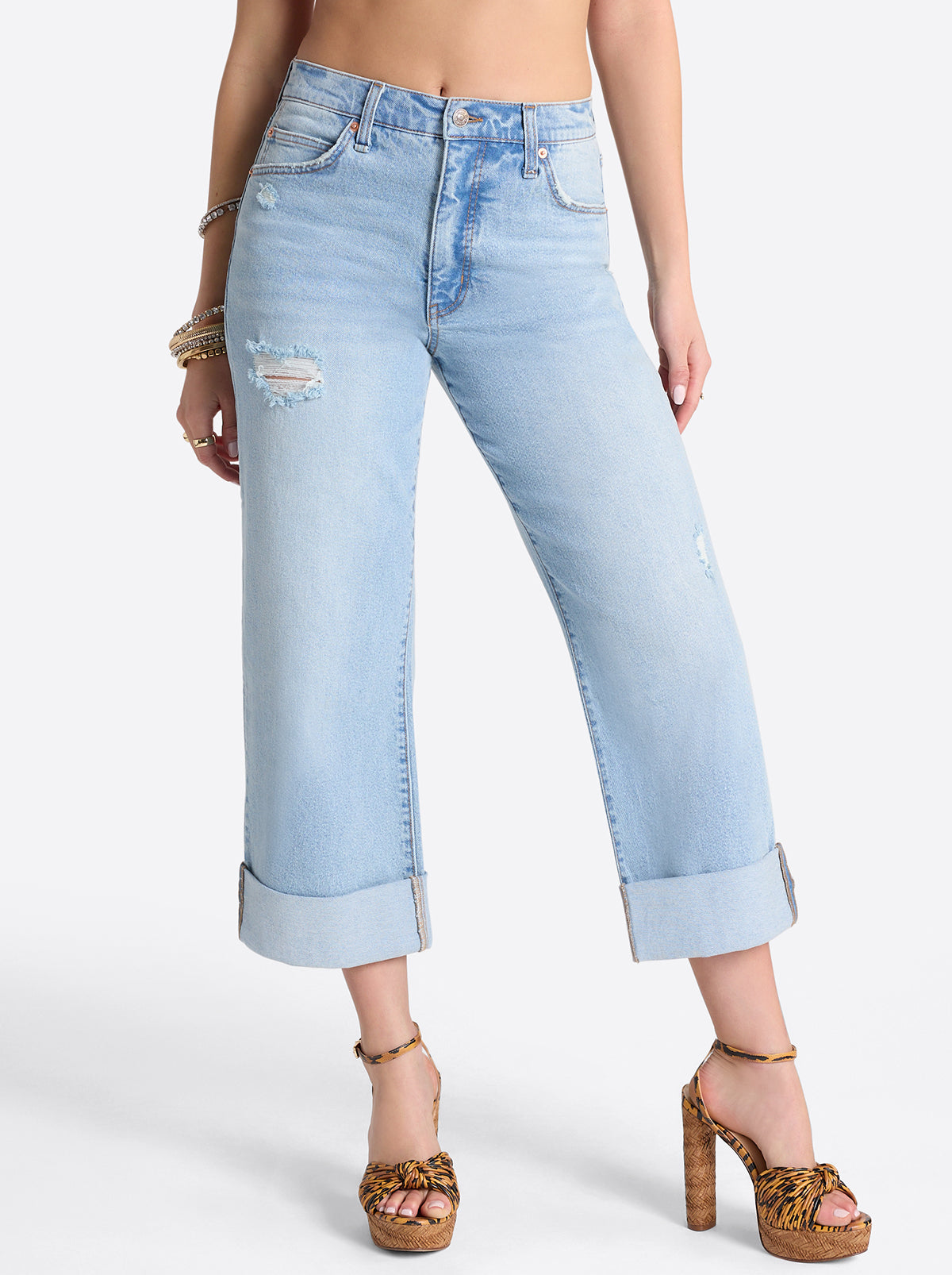Valentine Wide Leg Boyfriend Jeans in Dearest | Jessica Simpson Women