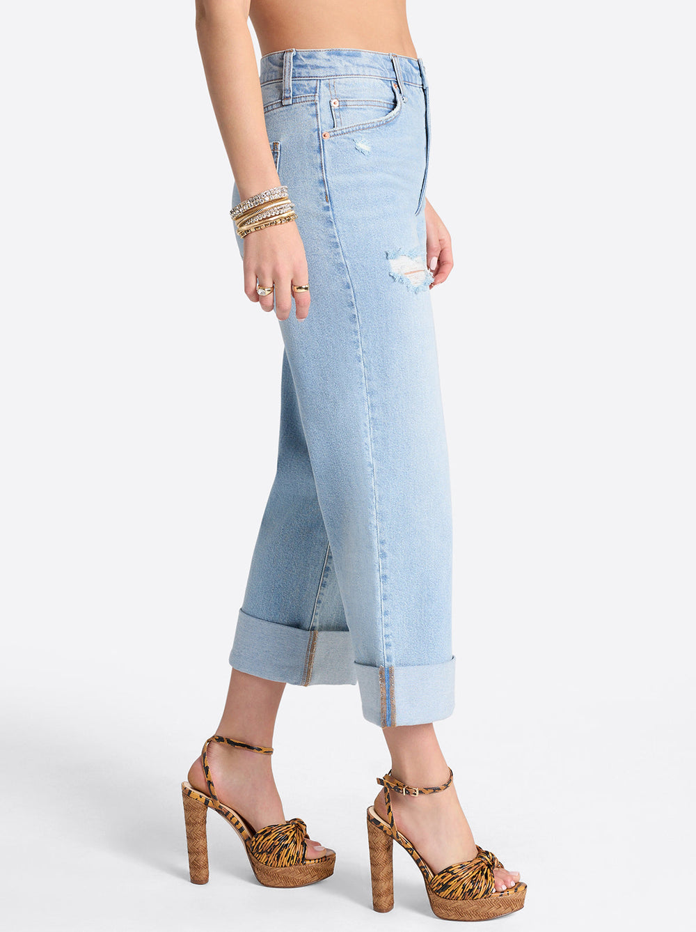 Valentine Wide Leg Boyfriend Jeans in Dearest | Jessica Simpson Women