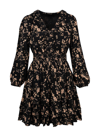 Yara Dress in Obsidian Wispy Ditsies | Jessica Simpson Women