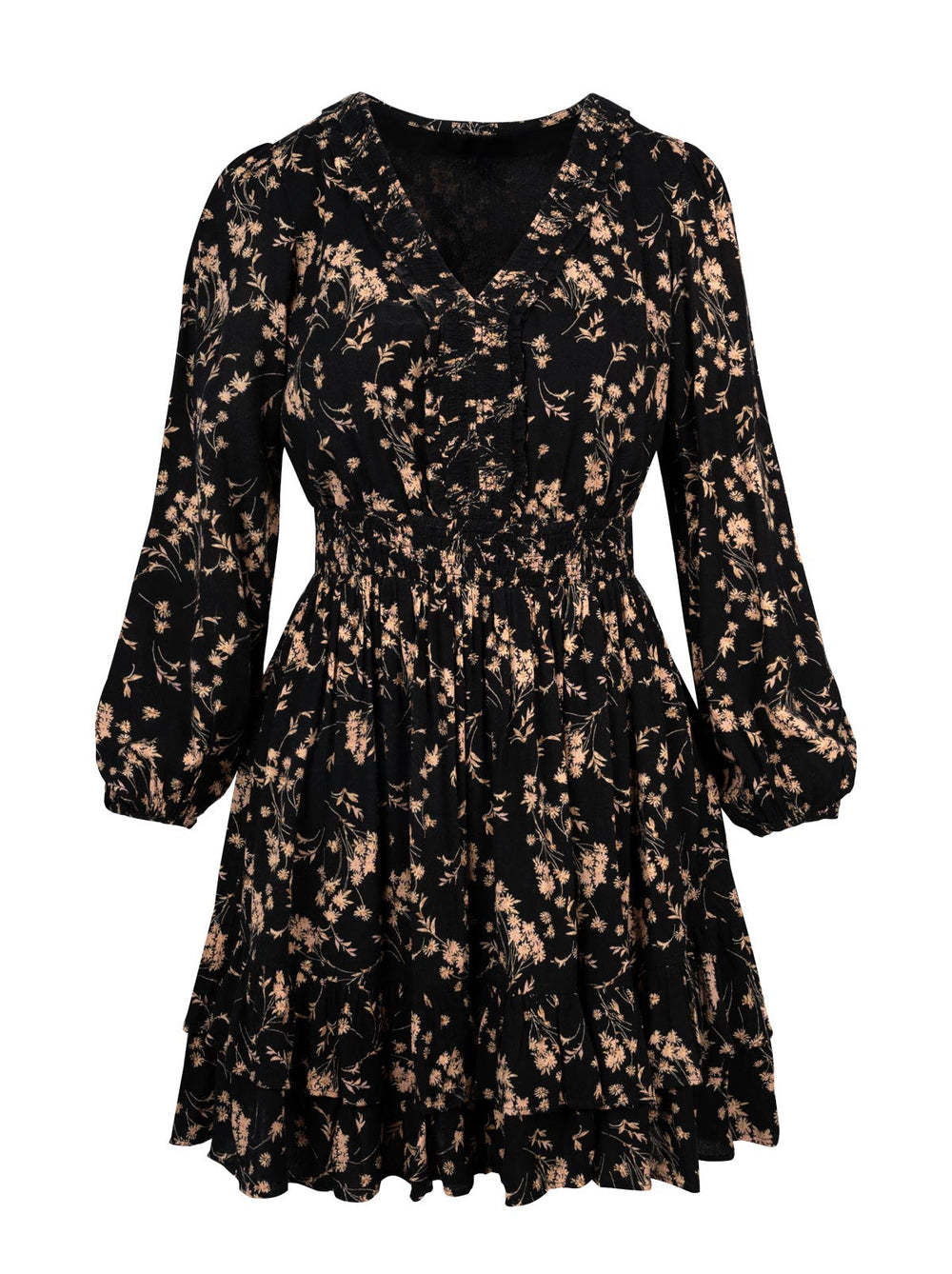 Yara Dress in Obsidian Wispy Ditsies | Jessica Simpson Women