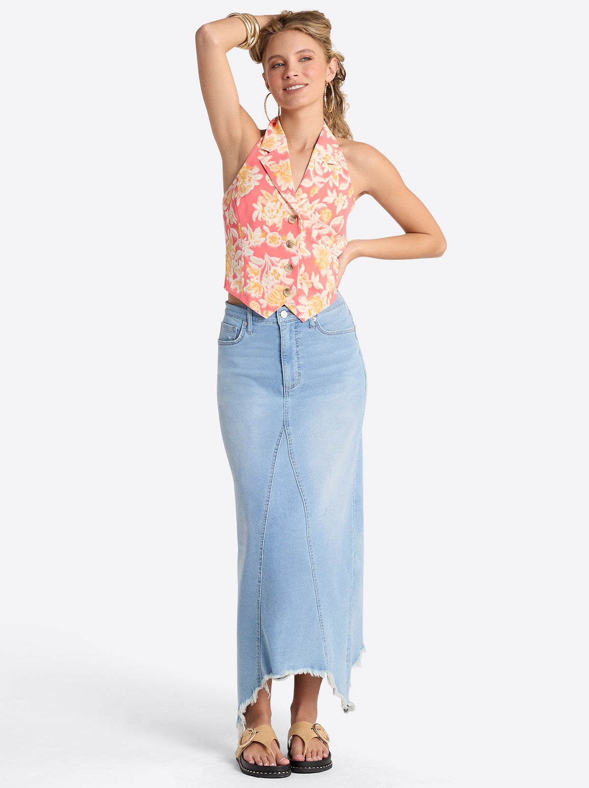 Della Maxi Skirt in Mystic Breeze | Jessica Simpson Women