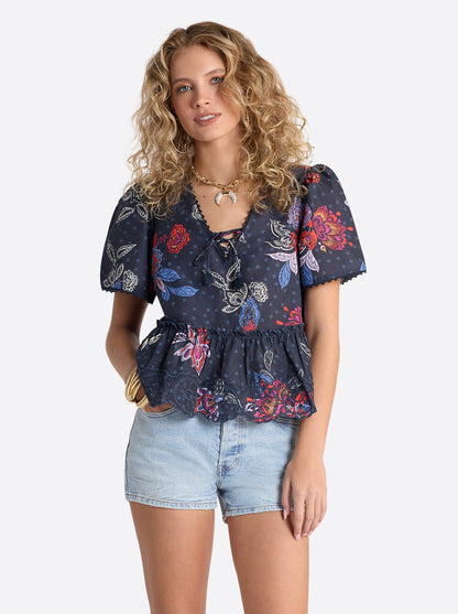 Raquelle Blouse in Polar Night Colorful Rio | Jessica Simpson Women