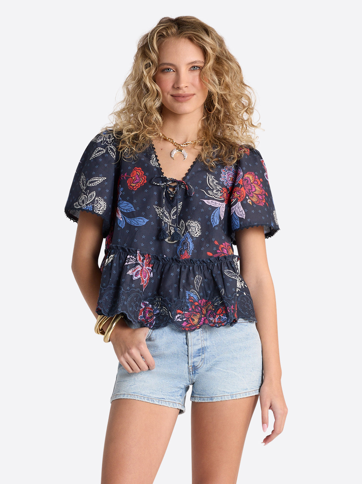 Raquelle Blouse in Polar Night Colorful Rio | Jessica Simpson Women
