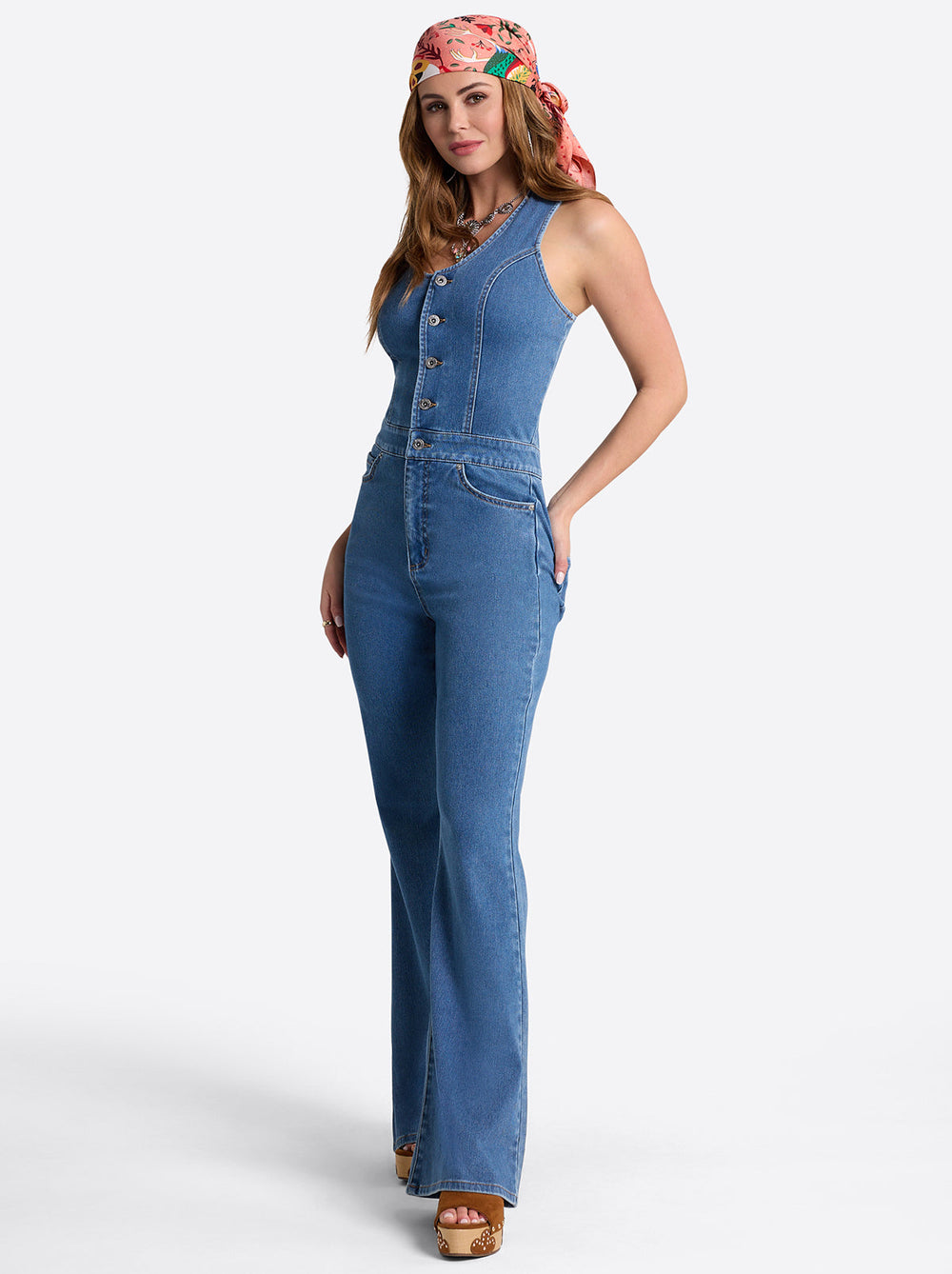 Flare Jumpsuit in Whispered | Jessica Simpson Women