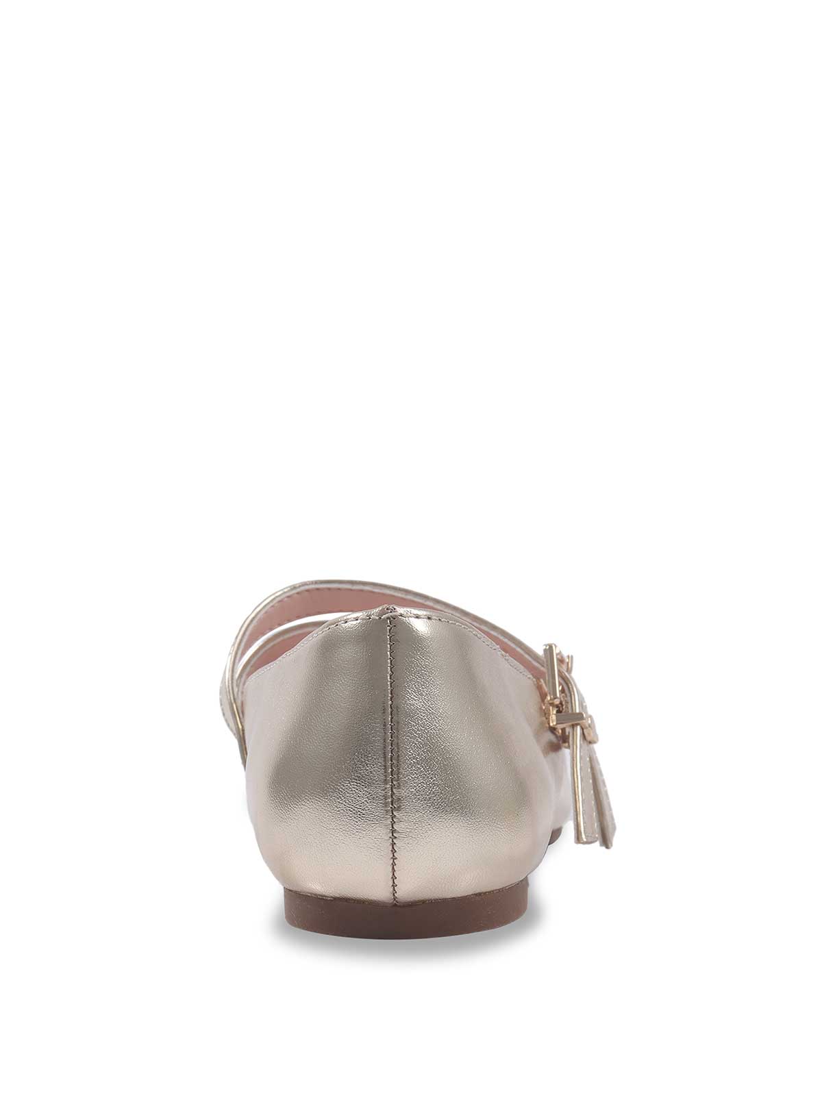 Little Girls' Amy Double Strap Ballet Flat in Soft Gold | Jessica Simpson Women