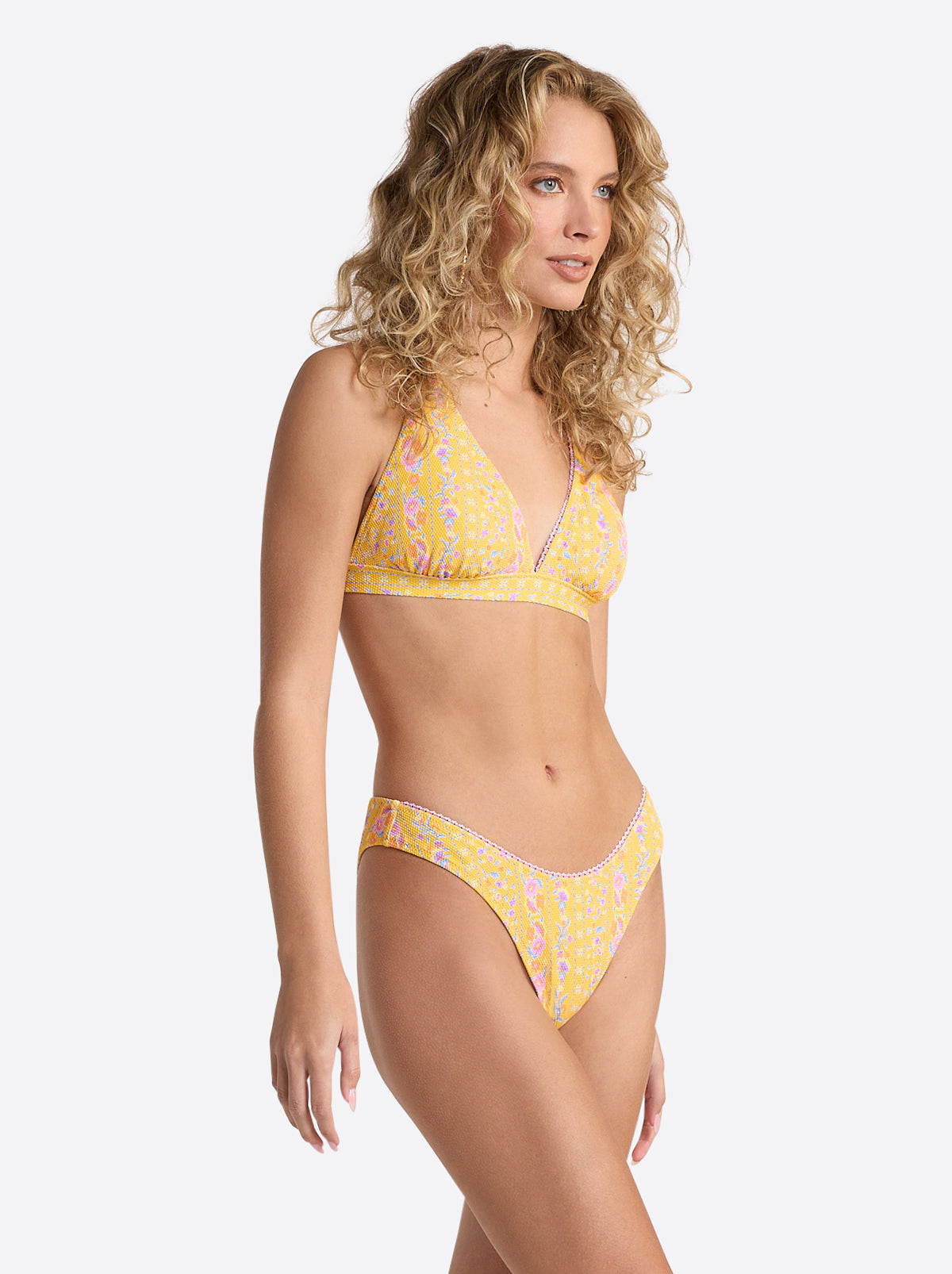 X-Back Triangle Bra in Foxglove Stripe | Jessica Simpson Women