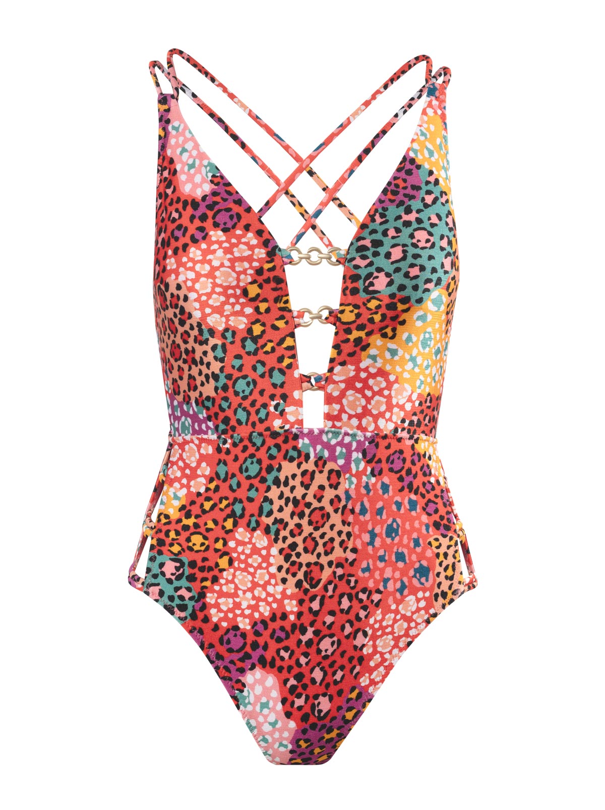 Double Strap Plunge One Piece in Belle of the Ball | Jessica Simpson Women