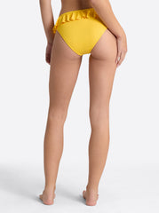 Solids Ruffle Bikini Bottom in Tangerine | Jessica Simpson Women