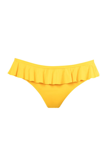 Solids Ruffle Bikini Bottom in Tangerine | Jessica Simpson Women