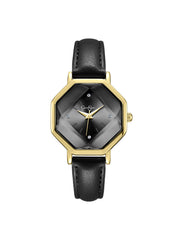 Octagonal Face Watch in Black | Jessica Simpson Accessories