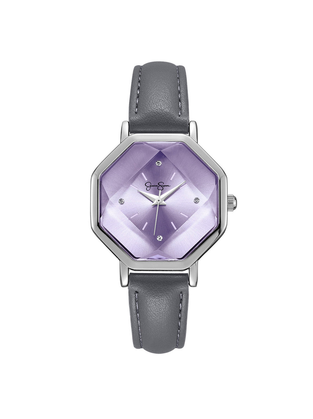 Octagonal Face Watch in Silver | Jessica Simpson Accessories