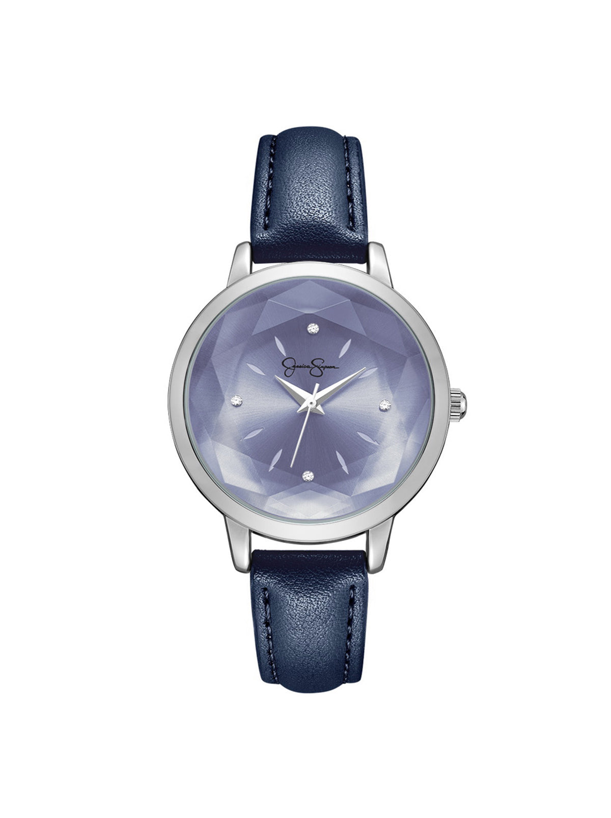 Faceted Glass Watch in Navy | Jessica Simpson Accessories