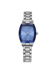 Faceted Bezel Bracelet Watch in Silver & Blue | Jessica Simpson Accessories